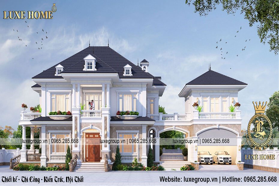 Luxe Home – Chuyên thiết kế biệt thự 2 tầng đẹp, sang trọng nhất hiện nay – BT 2196