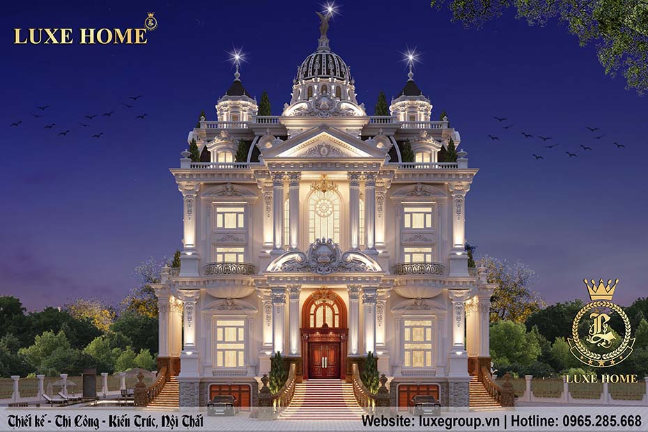 Thiết kế lâu đài cổ điển 5 tầng Anh Tình Tại Đà Nẵng – LD 5112