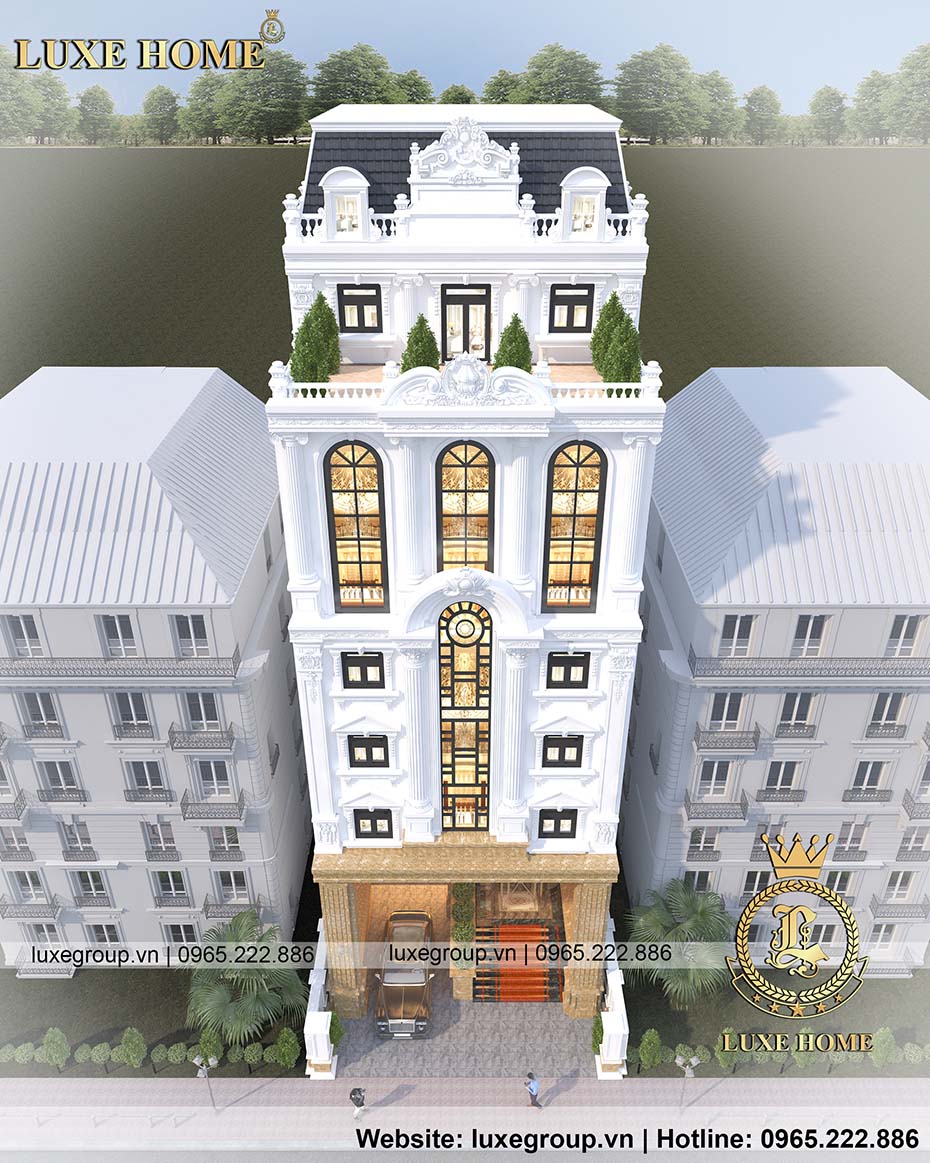 mẫu khách sạn tân cổ điển 8 tầng