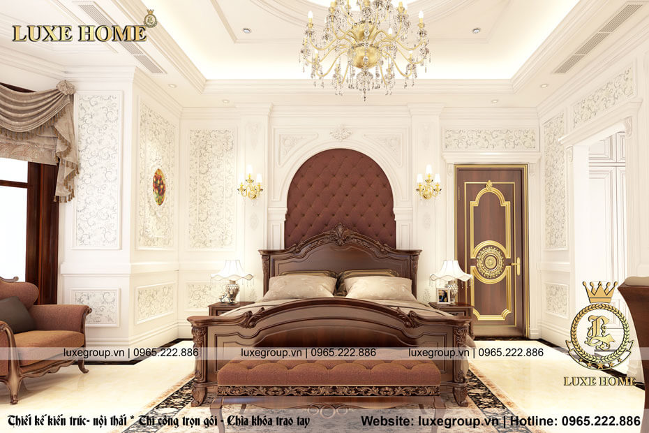 Thiết kế Phòng ngủ tân cổ điển đầy đủ tiện nghi – NT 11382